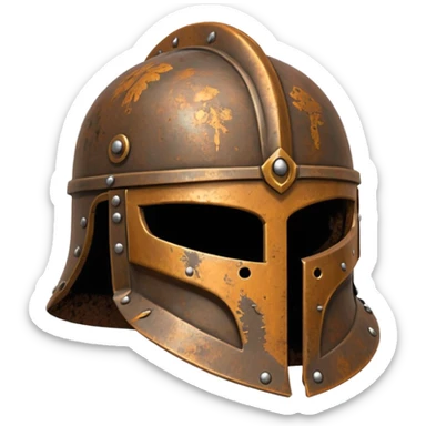 Rusted warrior helmet sticker