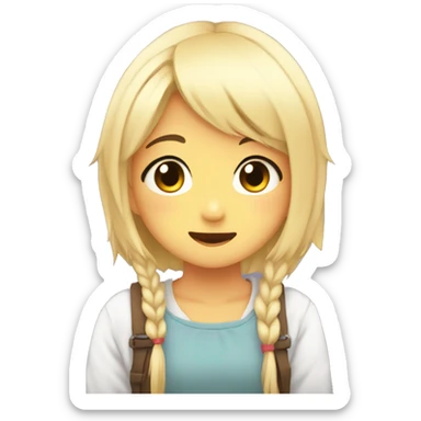 uwu anime girl that gets shy sticker