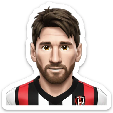 Leonel messi con la camiseta de newells sticker