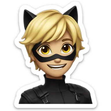 cat noir from miraculous sticker