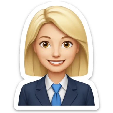 blond business woman in her forties sticker