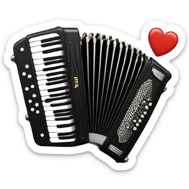 a drop in love with an accordion sticker
