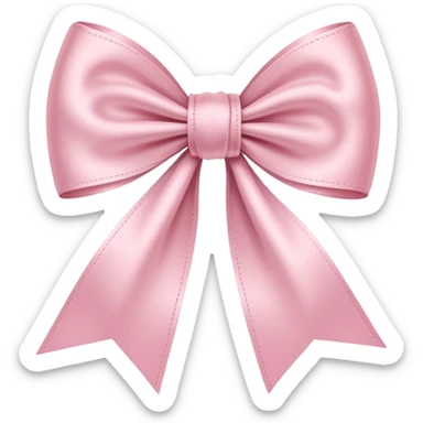 light pink ribbon bow sticker