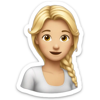 Une fille qui fait un câlin à une fille sticker