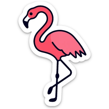flamingo sticker
