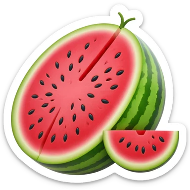 an emoji of an open watermelon but with purple instead of green sticker