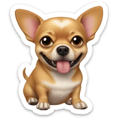 fat chihuahua accompanied by dashchund sticker