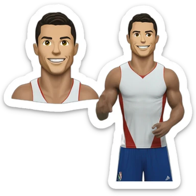 Cristiano Ronaldo uncover his mask sticker