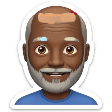 my dad buts he is black and not old with a grey beard and no hair i said gray hair but he is not old sticker