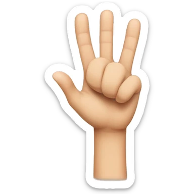 I want a hand emoji with thumb and ring finger out while others are closed sticker