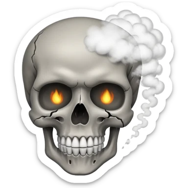 Combine this three emojis 💀🤯💨 sticker