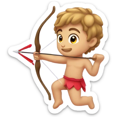 cupid’s bow and arrow sticker
