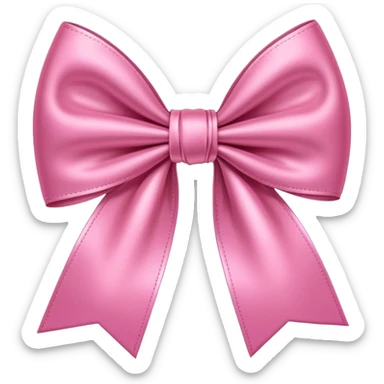 pink satin bow sticker