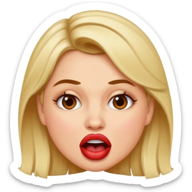 Debbie Ryan biting her lip sticker