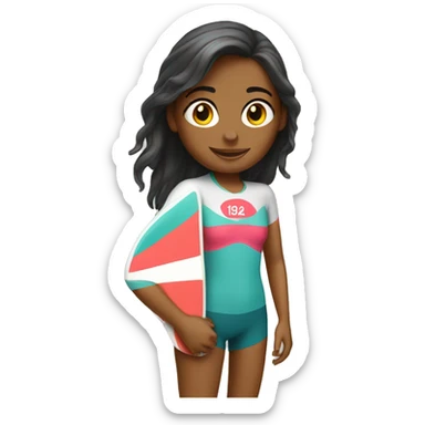 surfer girl sticker