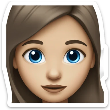 White skin brunette woman with blue eyes holding blue eyes boy toddler sticker