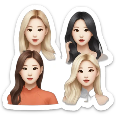 KPOP music group Mamamoo members sticker