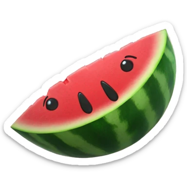 Watermelon with heart eyes sticker