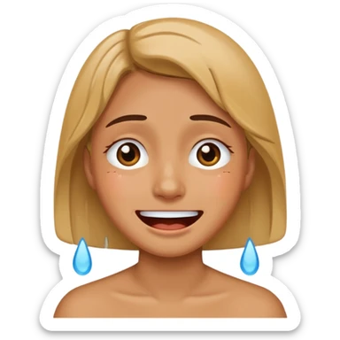 I want to create an emoji in that image we can see both Sad and happy feeling simultaneosly  give in Ai generated face  sticker