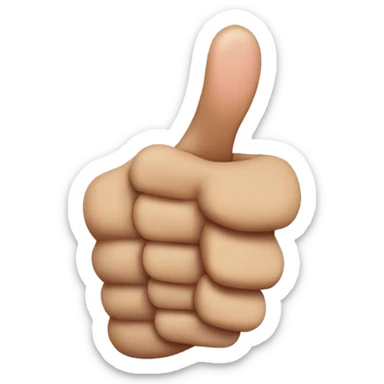 Thumbs up with long nails sticker