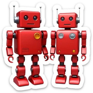 Boxy red,Toy Robots. sticker