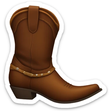 Brown cowboy boots sticker
