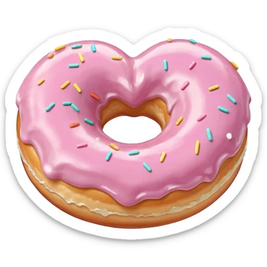 pastel heart with a soft pastel donut sticker