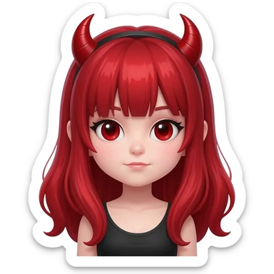 Devil girl sticker