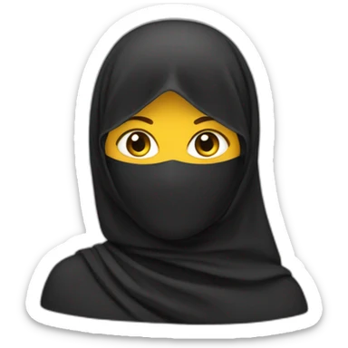Femme qui porte le niqab sticker
