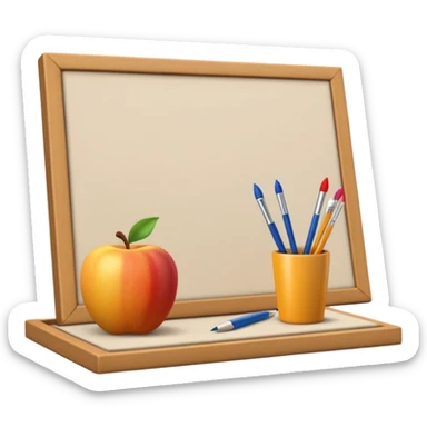 Artist Canvas, still life, realistic, 3D rendering sticker