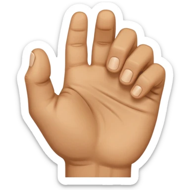 right fist in left palm sticker