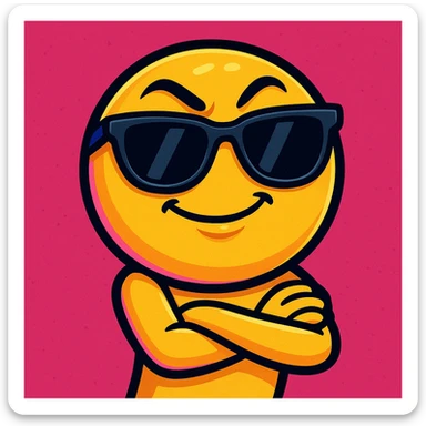 slay emoji with confident pose sticker