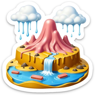spam land surreal dali style melting landscape sticker