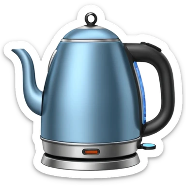 electric kettle, with steam, compatible with default apple emojis sticker