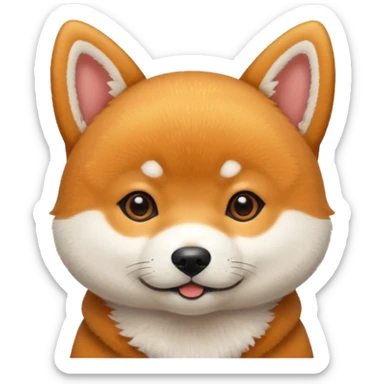 shiba baby dog sticker