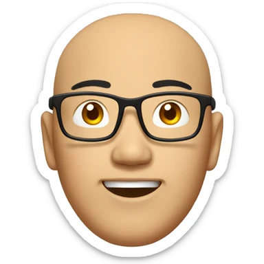 Asian guy(Vietnamese) wearig glasses sticker