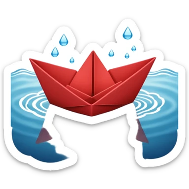 Paper Boat from IT movie sticker