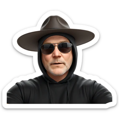 cool guy in sunglasses sticker