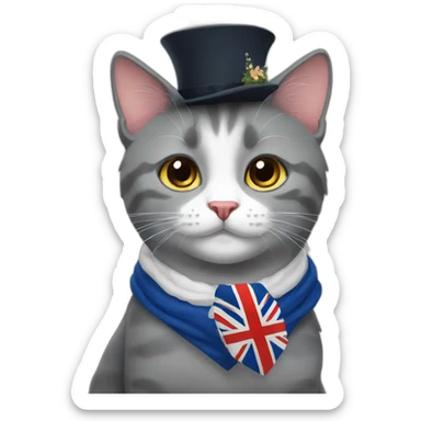 Britain cat sticker
