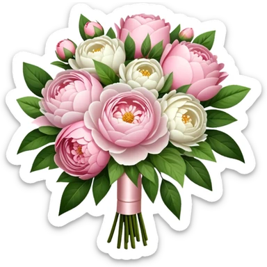 Bridal bouquet with flowers sticker