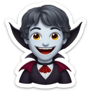 Vampire qui sort d’un livre sticker
