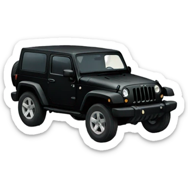 Black Jeep Wrangler in the Mountains sticker