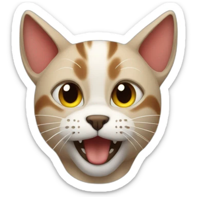 A cat with rudolf noise sticker