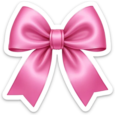 Animated pink bow sticker