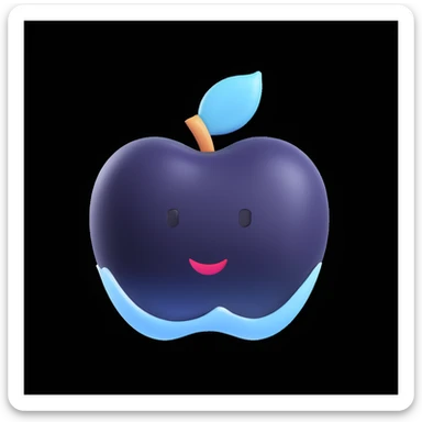 Minimal 3D Apple Memoji iceberg, no eyes or mouth, stylized rounded shape, glossy icy finish, white and pale blue, floating in ocean, soft ambient light, elegant, Pixar-style, studio background, soft shadows sticker