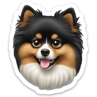 Pomerania de caballero ingles sticker