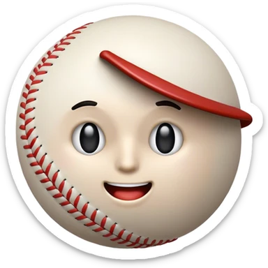 Cinematic Realistic Baseball Pop Culture Emoji, showcasing an action-packed scene of America's favorite pastime rendered with lifelike textures and energetic, nostalgic lighting. sticker