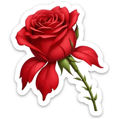 Wilted rose sticker