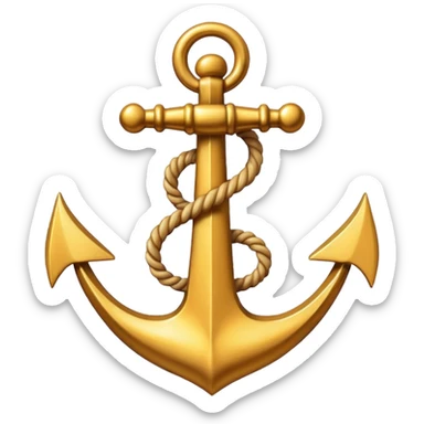 Anchor ambersand sticker