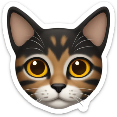 Gato naranja y negro sticker